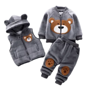 Conjunto Trijunto Infantil Menino Colete+camis+calça Inverno