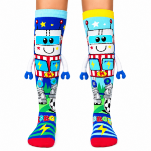 Meia Divertida 3D Menino – Robo