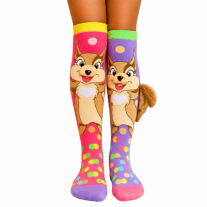 Meia Divertida 3D Menina – Esquilo