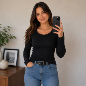 Blusa Térmica Feminina - Preta - Tam: Único