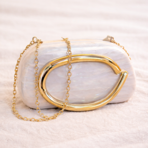 Bolsa de Festa Clutch com Corrente - Dourada