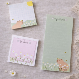 Trio de Bloquinhos com 40 Folhas – Capivara